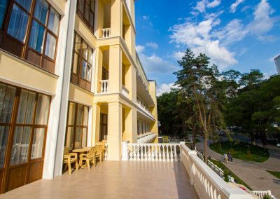 Терраса в санатории «Дворец нарзанов» в г. Кисловодске - фотография