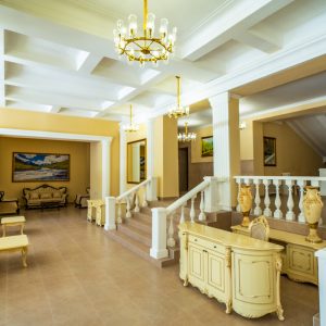 Главный холл в санатории «Дворец нарзанов» в г. Кисловодске - фотография